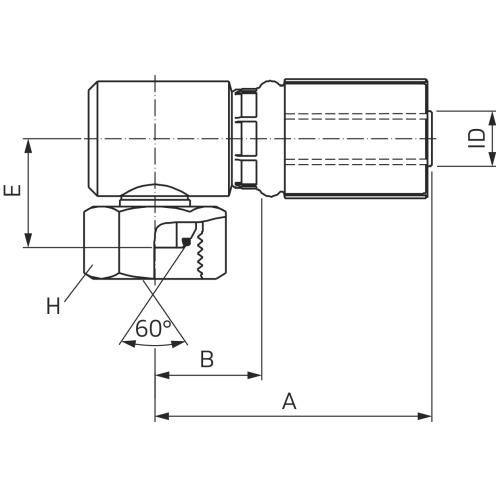 Hydraulikarmatur MegaCrimp® BSP FBSPORX90BL