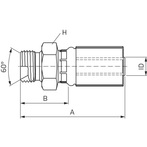 Hydraulikarmatur MegaCrimp® BSP MBSPP