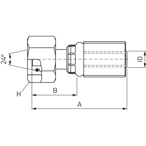Hydraulikarmatur MegaCrimp® DIN 24° FDLORX