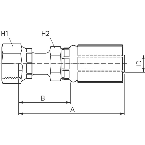 Hydraulikarmatur MegaCrimp® SAE FFORX
