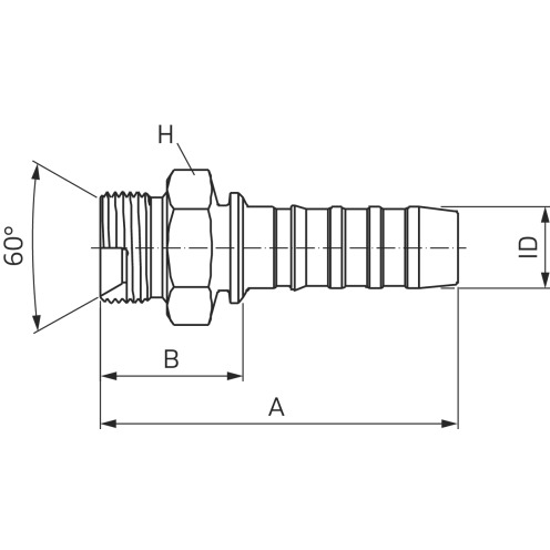 Hydraulikarmatur GlobalSpiral™ BSP MBSPP