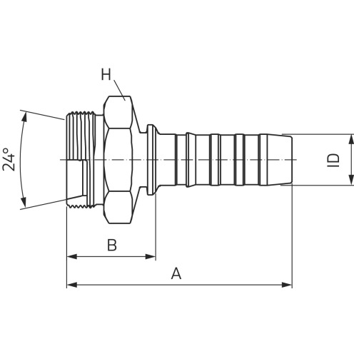 Gates Hydraulikarmatur GlobalSpiral™ FG MFG