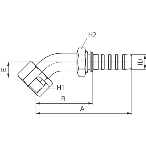 Hydraulikarmatur GlobalSpiral™ SAE FFORX45S