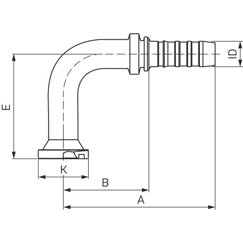 Hydraulikarmatur GlobalSpiral™ SAE FL90L
