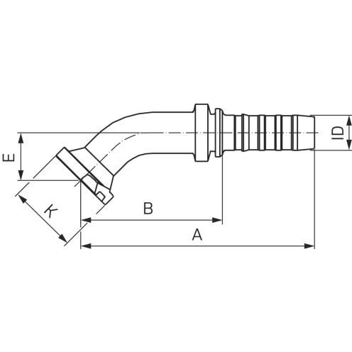 Hydraulikarmatur GlobalSpiral™ SAE FLH45M