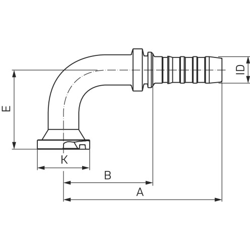 Hydraulikarmatur GlobalSpiral™ SAE FLH90M