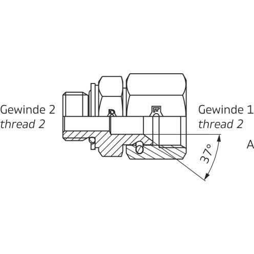 Gerader Einschraubadapter IG, UNF/AG, BSPP