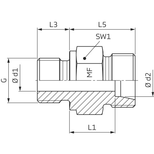 Gerade Einschraubverschraubung GE-M, OMD, STAUFF®