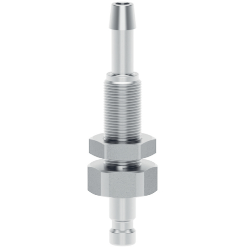 Stecknippel CleanConnect® ESMCE DN 2,7 mit Tülle und Schottverschraubung, Edelstahl