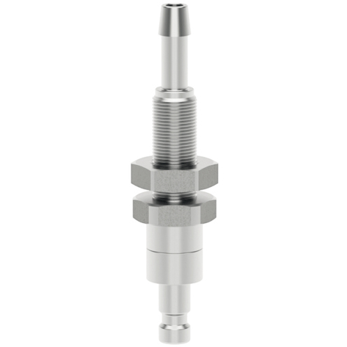 Stecknippel CleanConnect® ESMCE DN 2,7 mit Tülle und Schottverschraubung, Edelstahl