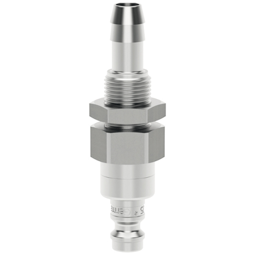 Stecknippel CleanConnect® ESME DN 5 mit Tülle und Schottverschraubung, Edelstahl
