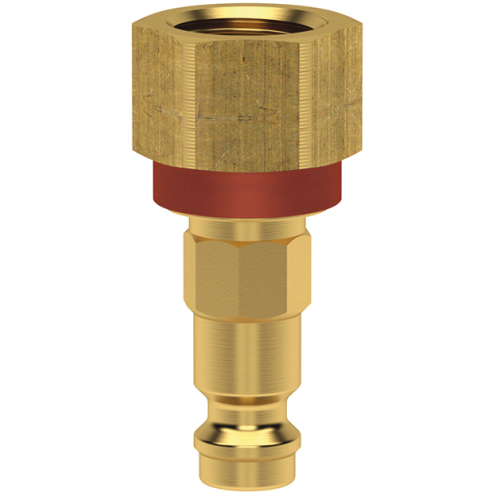 Stecknippel ESMK DN 5 mit IG, Steck- und Farbkodierung, Messing blank