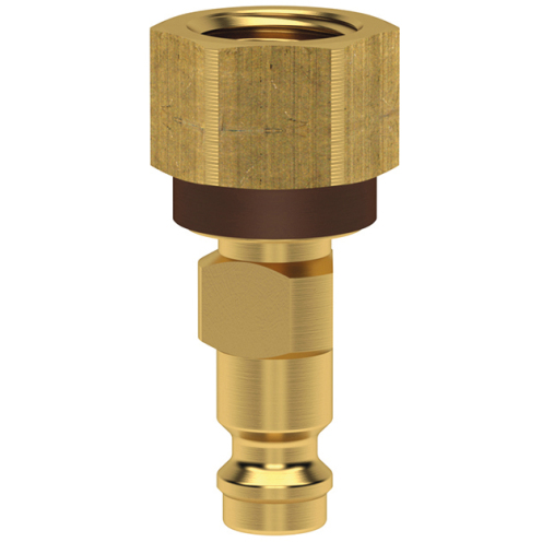 Stecknippel ESMK DN 5 mit IG, Steck- und Farbkodierung, Messing blank