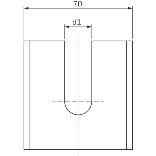 Gegenhalter 70 mm 