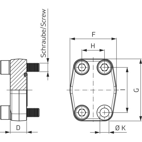 SAE-Verschlussflansch AFC-CP K, 3.000 psi