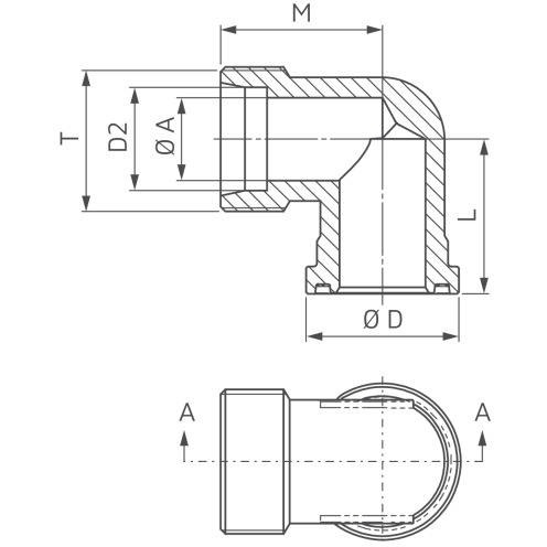 Stauff SAE-90°-Flanschadapter, WFG-K, 6.000 psi