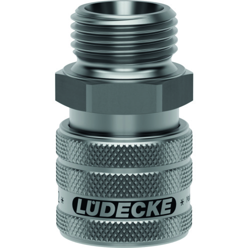 Lüdecke Schnellverschlusskupplung CleanConnect® ESE DN 7,2 mit G-AG, Edelstahl