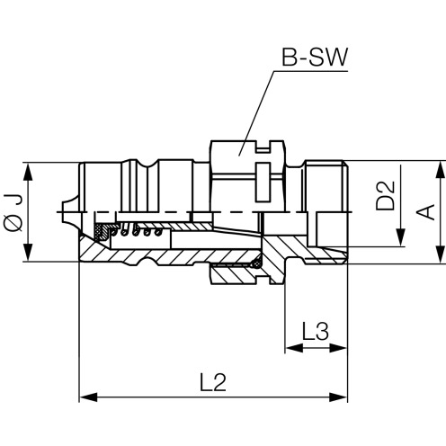 Stauff Push-Pull-Kupplung, Stecker, AG, metrisch