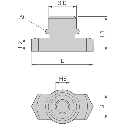 Pieffe Tragschienenmutter TM, Standard-Baureihe