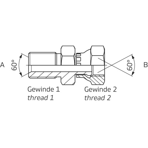 Gerader Distanzadapter AG/IG