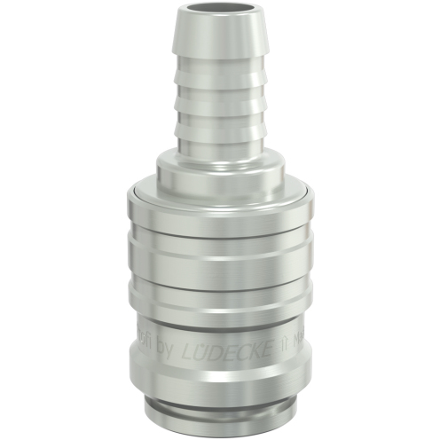Schnellverschlusskupplung WaterProfi® WPN DN 9 mit Tülle, Messing vernickelt