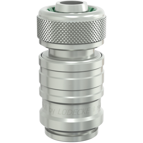 Schnellverschlusskupplung WaterProfi® WPN DN 9 mit Schlauch-Quetschverschraubung, Messing vernickelt