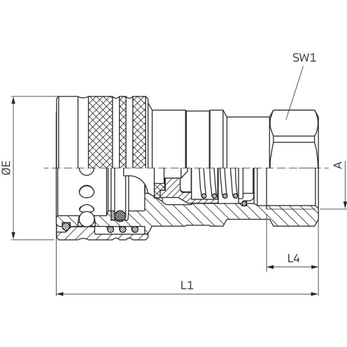 Push-Pull-Kupplung, Muffe, IG, BSPP, Serie ID