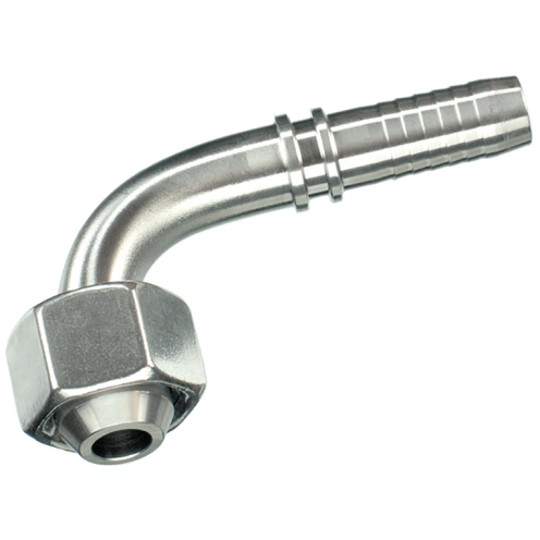 Hydrauliknippel DKR 90°, Edelstahl