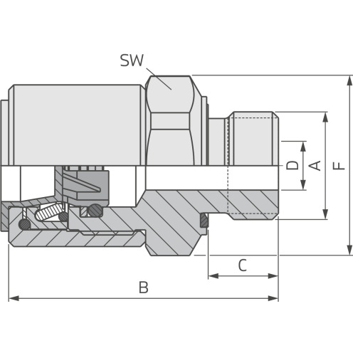 Adapter WEO, Serie 860, G-Außengewinde, schwenkbar