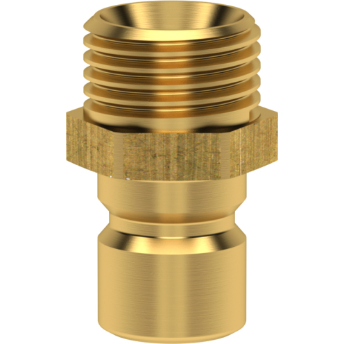 Temperierstecker ESD, mit Außengewinde, Messing