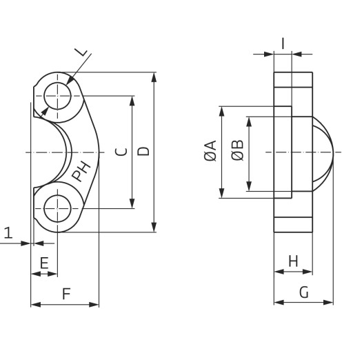 Flanschhälfte FLH-3, 3.000 psi, Edelstahl