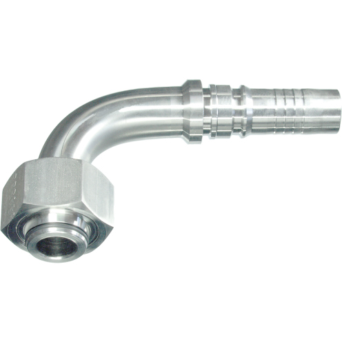 Hydrauliknippel DKOS 90°, Edelstahl, Interlock