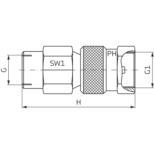 Manometerverschraubung SMD, Edelstahl