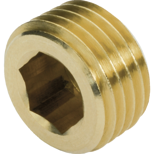 Eisele Verschlussschraube mit Innensechskant, Messing blank